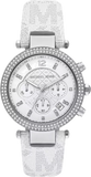 Michael Kors Parker Chronograph White Dial White Leather Strap Watch For Women - MK7226 Buy Now By Michael Kors