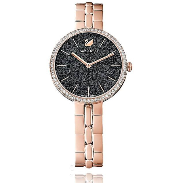 Swarovski Cosmopolitan Black Dial Rose Gold Steel Strap Watch for Women - 5517797 Buy Now By Swarovski
