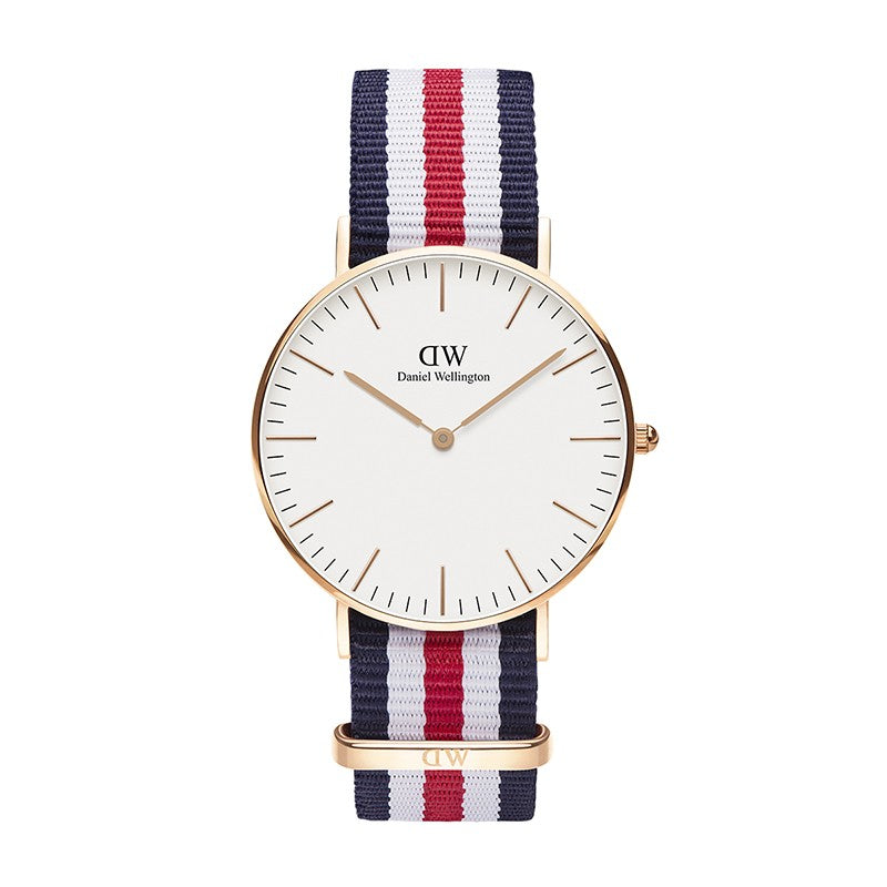 Daniel Wellington Classic Canterbury White Dial Two Tone NATO Strap Watch For Women - DW00100030 Buy Now By Daniel Wellington