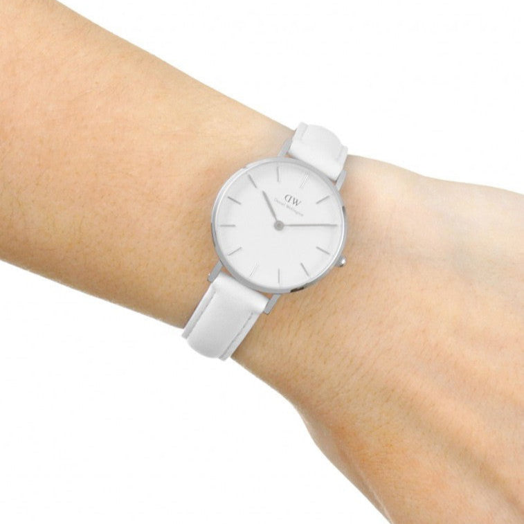 Daniel Wellington Petite Bondi White Dial White Leather Strap Watch For Women - DW00100250 Buy Now By Daniel Wellington