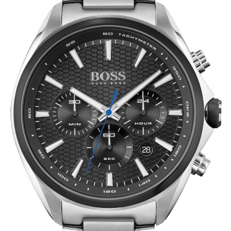 Hugo Boss Montre Distinct Black Dial Silver Steel Strap Watch for Men - 1513857 Buy Now By Hugo Boss