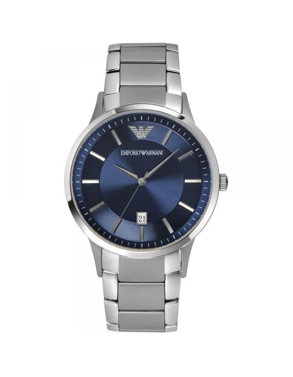 Emporio Armani Renato Blue Dial Silver Steel Strap Watch For Men - AR2472 Buy Now By Emporio Armani
