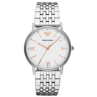Emporio Armani Kappa Quartz White Dial Silver Steel Strap Watch For Men - AR80014 Buy Now By Emporio Armani