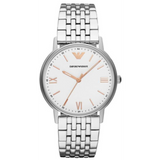 Emporio Armani Kappa Quartz White Dial Silver Steel Strap Watch For Men - AR80014 Buy Now By Emporio Armani