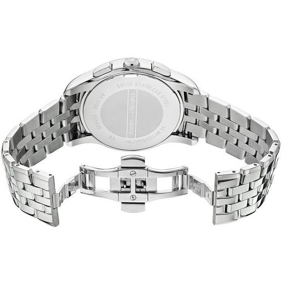 Emporio Armani Classic Chronograph Black Dial Silver Steel Strap Watch For Men - AR1786 Buy Now By Emporio Armani