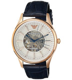 Emporio Armani Meccanico Automatic White Dial Blue Leather Strap Watch For Men - AR1947 Buy Now By Emporio Armani