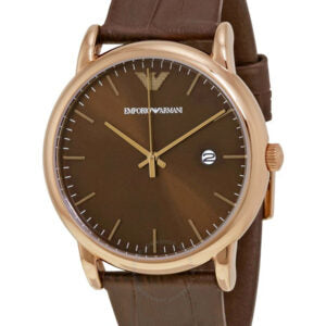 Emporio Armani Luigi Classic Brown Dial Brown Leather Strap Watch For Men - AR2503 Buy Now By Emporio Armani