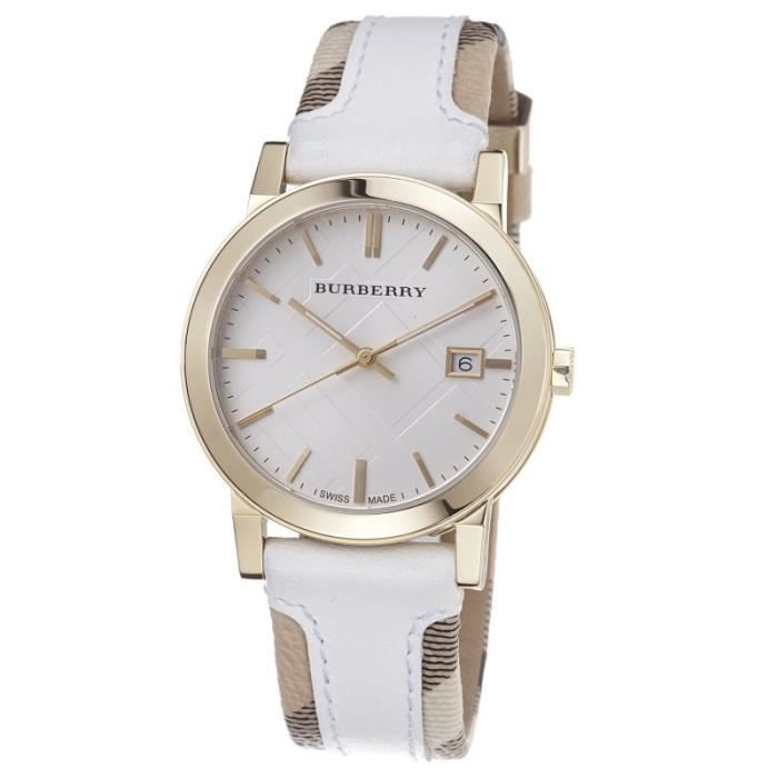 Burberry The City White Dial White Leather Strap Watch for Women - BU9015 Buy Now By Burberry