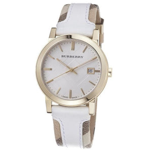 Burberry The City White Dial White Leather Strap Watch for Women - BU9015 Buy Now By Burberry
