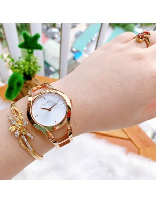 Calvin Klein Class White Dial Rose Gold Steel Strap Watch for Women - K6R23626 Buy Now By Calvin Klein