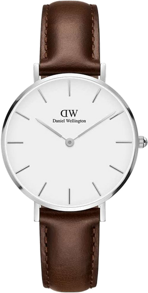 Daniel Wellington Classic Petite White Dial Brown Leather Strap Watch For Women - DW00100239 Buy Now By Daniel Wellington