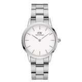 Daniel Wellington Iconic Link White Dial Silver Steel Strap Watch For Women - DW00100205 Buy Now By Daniel Wellington