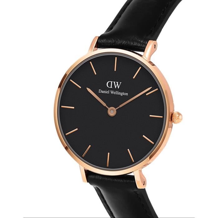 Daniel Wellington Classic Petite Sheffield Black Dial Black Leather Strap Watch For Women - DW00100224 Buy Now By Daniel Wellington