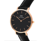 Daniel Wellington Classic Petite Sheffield Black Dial Black Leather Strap Watch For Women - DW00100224 Buy Now By Daniel Wellington