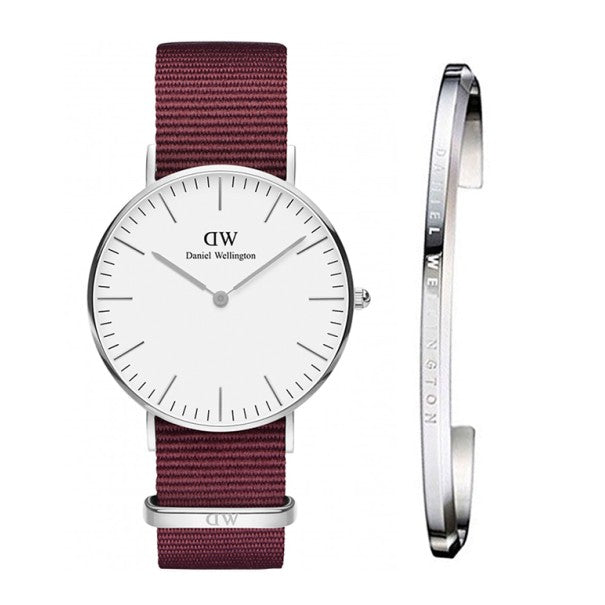 Daniel Wellington Classic Roselyn White Dial Red NATO Strap Watch For Women - DW00100272 Buy Now By Daniel Wellington