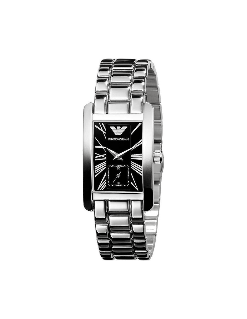 Emporio Armani Classic Black Dial Silver Stainless Steel Watch For Women - AR0157 Buy Now By Emporio Armani