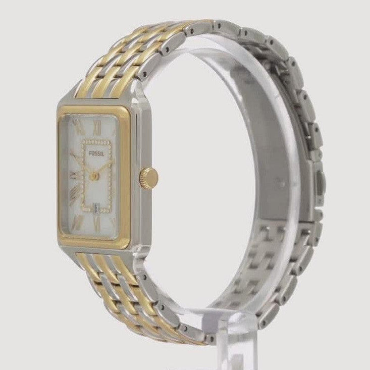 Fossil Raquel Three Hand Mother of Pearl Dial Two Tone Steel Strap Watch For Women - ES5305 Buy Now By Fossil