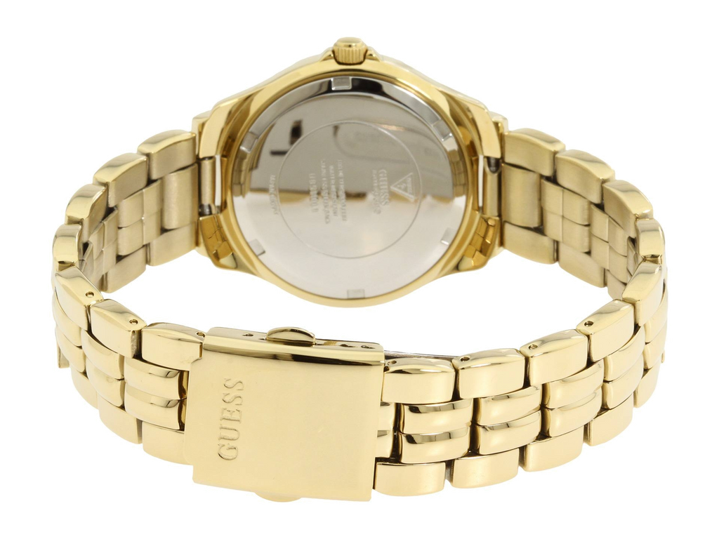 Guess Dazzling Diamonds Gold Dial Gold Steel Strap Watch for Women - W85110L1 Buy Now By Guess