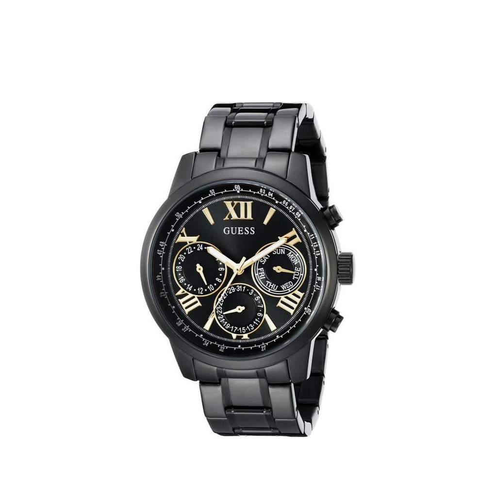 Guess Classic Multi-Function Black Dial Black Steel Strap Watch For Women - W0330L15 Buy Now By Guess