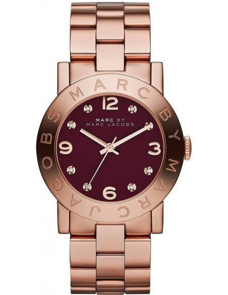 Marc Jacobs Amy Purple Dial Rose Gold Steel Strap Watch for Women - MBM8618 Buy Now By Marc Jacobs