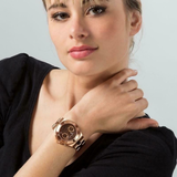 Marc Jacobs Blade Chronograph Brown Dial Rose Gold Steel Strap Watch for Women - MBM3308 Buy Now By Marc Jacobs