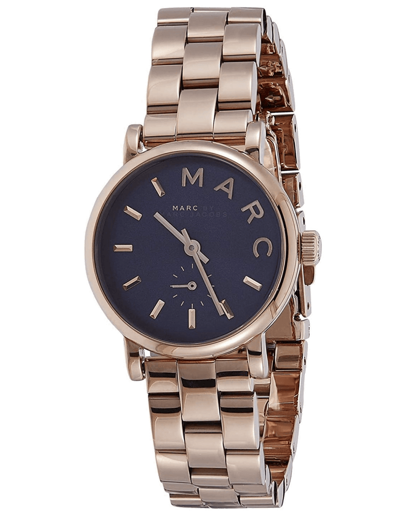 Marc Jacobs Baker Navy Blue Dial Rose Gold Steel Strap Watch for Women - MBM3332 Buy Now By Marc Jacobs