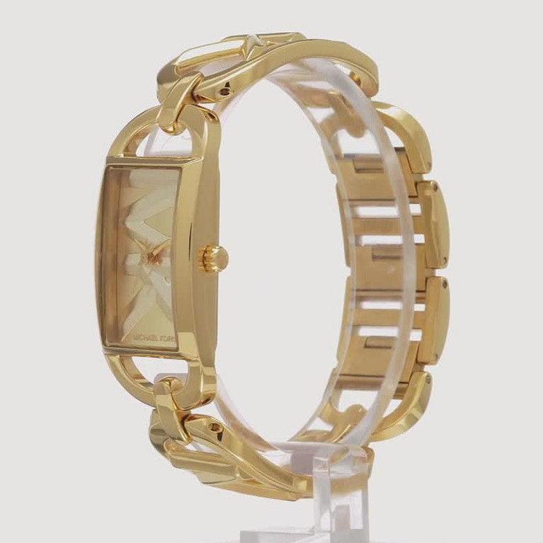 Michael Kors Empire Three Hand Gold Dial Gold Steel Strap Watch For Women - MK7406 Buy Now By Michael Kors