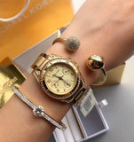 Michael Kors Blair Gold Dial Gold Steel Strap Watch for Women - MK5639