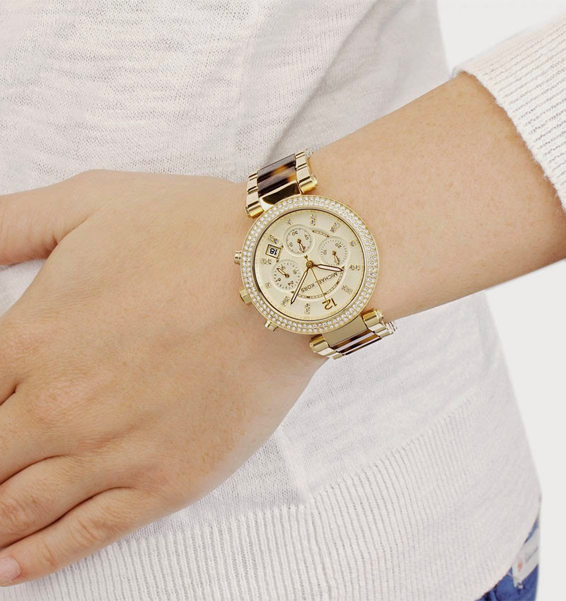 Michael Kors Parker Gold Dial Two Tone Steel Strap Watch for Women - MK5688 Buy Now By Michael Kors