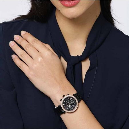Michael Kors Parker Diamonds Black Dial Black Steel Strap Watch for Women - MK5885 Buy Now By Michael Kors