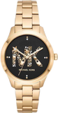 Michael Kors Runway Quartz Black Dial Gold Steel Strap Watch For Women - MK6682 Buy Now By Michael Kors