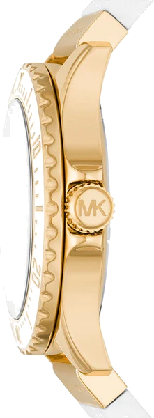 Michael Kors Everest Analog Gold Dial White Silicone Strap Watch For Women - MK7357 Buy Now By Michael Kors