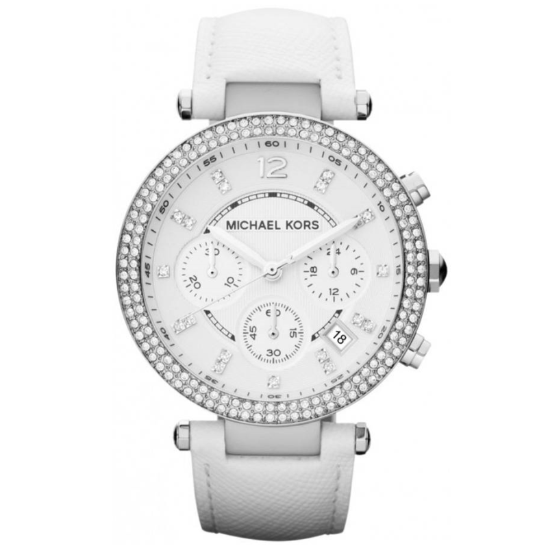 Michael Kors Parker White Dial White Leather Strap Watch for Women - MK2277 Buy Now By Michael Kors
