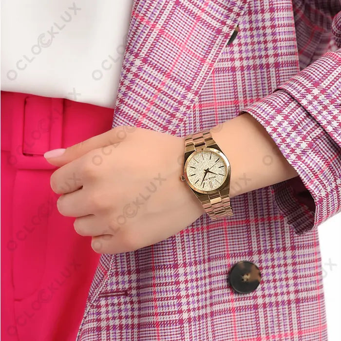 Michael Kors Channing Quartz Gold Dial Gold Steel Strap Watch For Women - MK6623 Buy Now By Michael Kors