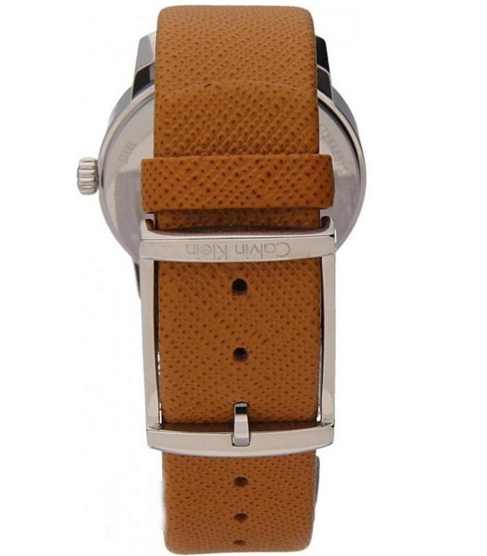 Calvin Klein City Silver Dial Orange Leather Strap Watch for Women - K2G231G6 Buy Now By Calvin Klein