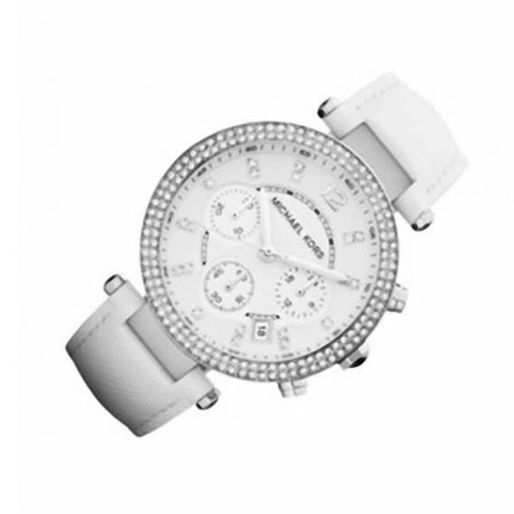 Michael Kors Parker White Dial White Leather Strap Watch for Women - MK2277 Buy Now By Michael Kors