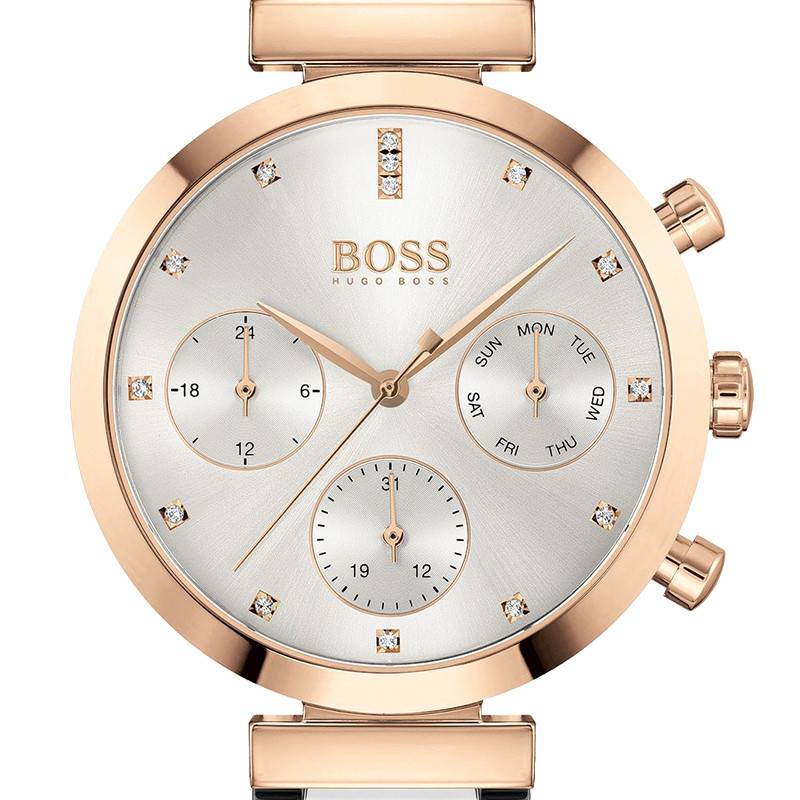 Hugo Boss Flawless Silver Dial Silver Mesh Bracelet Watch for Women -1502551 Buy Now By Hugo Boss