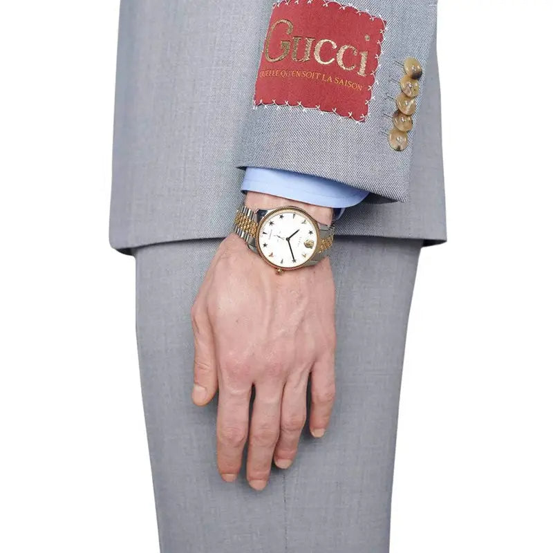 Gucci G Timeless Automatic White Dial Two Tone Steel Strap Watch for Men - YA126356 Buy Now By Gucci