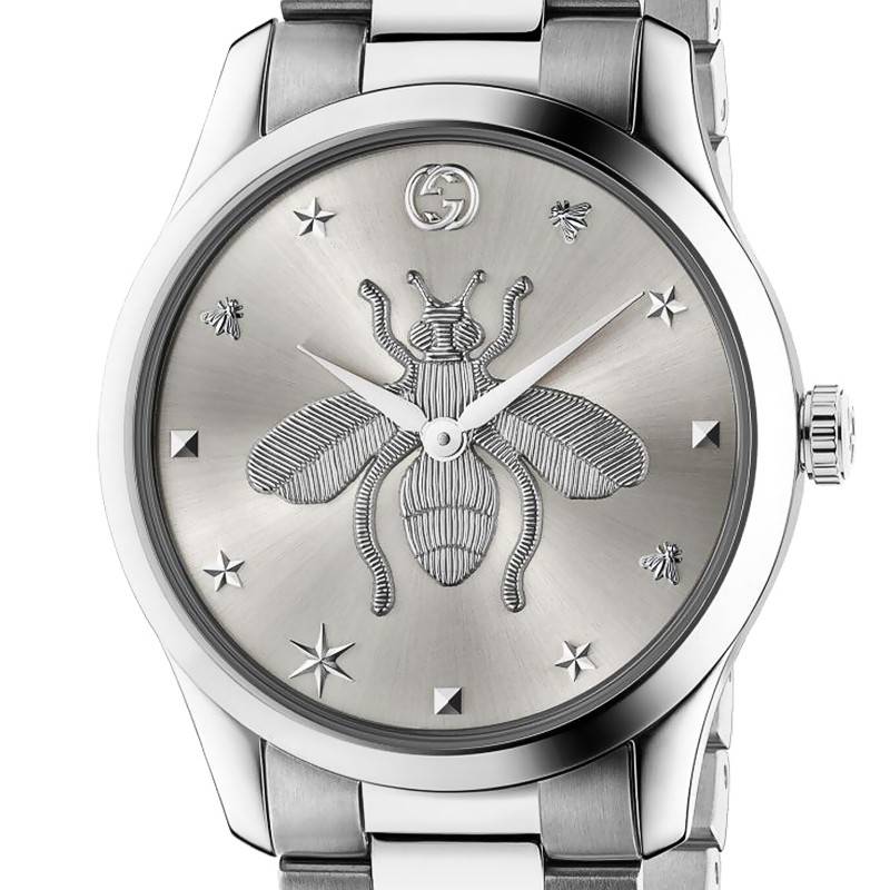 Gucci G Timeless Silver Dial Silver Steel Strap Watch For Women - YA1264126 Buy Now By Gucci