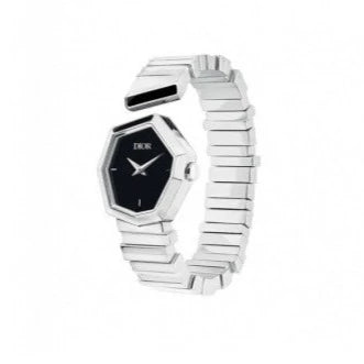 Dior Gem Dior Black Mother of Pearl Dial Silver Steel Strap Watch for Women - CD18111X1005 Buy Now By Dior