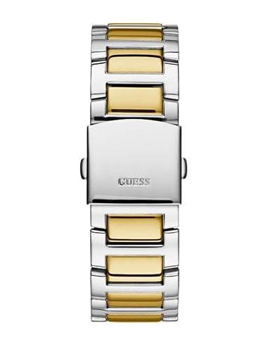 Guess Frontier Chronograph Crystals Silver Dial Two Tone Steel Strap Watch for Men - W0799G4 Buy Now By Guess