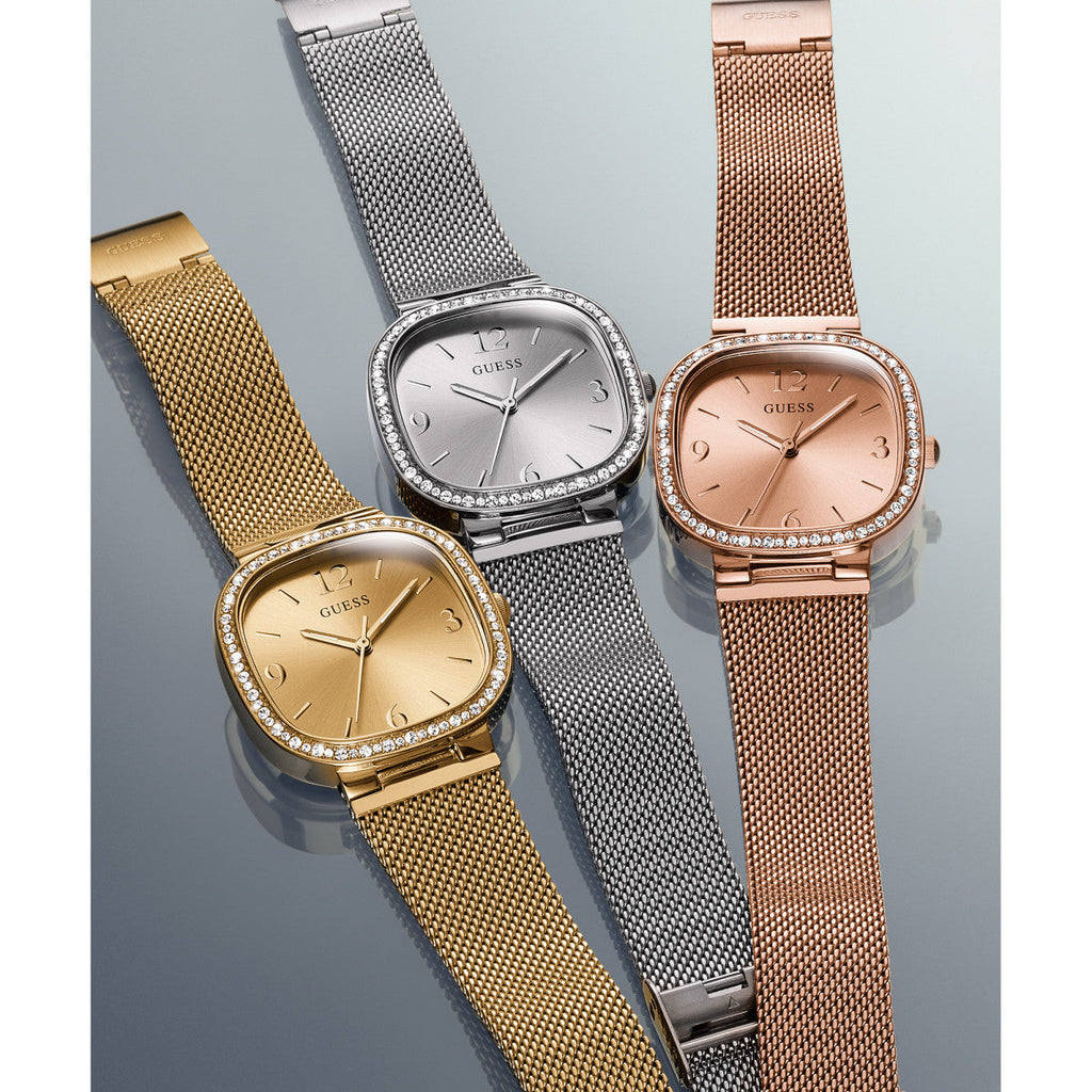 Guess Tapestry Diamonds Silver Dial Silver Mesh Bracelet Watch for Women - GW0354L1 Buy Now By Guess