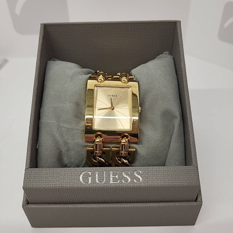 Guess Mod Heavy Metal Gold Dial Gold Steel Strap Watch For Women - W1117L2 Buy Now By Guess