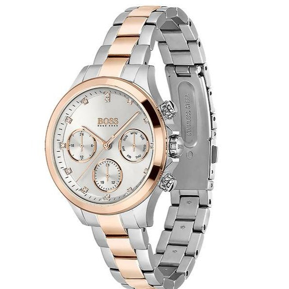 Hugo Boss Hera White Dial Two Tone Steel Strap Watch for Women - 1502564 Buy Now By Hugo Boss