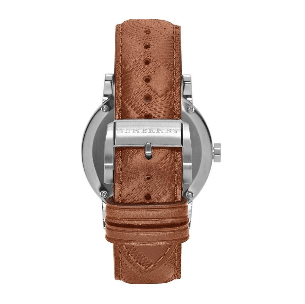 Burberry The City Silver Dial Brown Leather Strap Watch for Men - BU9904 Buy Now By Burberry