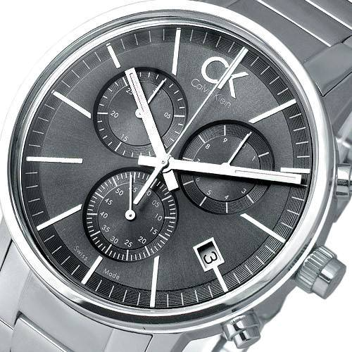 Calvin Klein Post Minimal Chronograph Black Dial Silver Steel Strap Watch for Men - K7627161 Buy Now By Calvin Klein