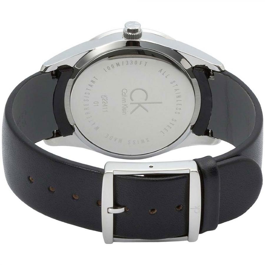 Calvin Klein Post Minimal Silver Dial Black Leather Strap Watch for Men - K7621192 Buy Now By Calvin Klein