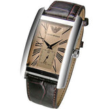 Emporio Armani Classic Beige Dial Brown Leather Strap Watch For Men - AR0154 Buy Now By Emporio Armani
