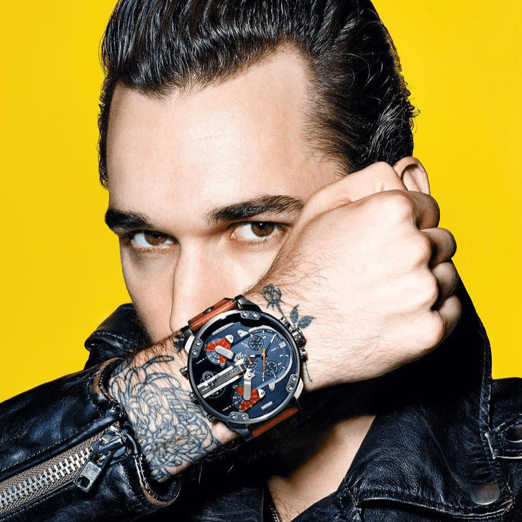 Diesel Mr Daddy 2.0 Chronograph Black Dial Brown Leather Strap Watch For Men - DZ7332 Buy Now By Diesel