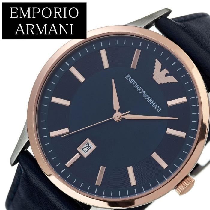 Emporio Armani Renato Analog Blue Dial Blue Leather Strap Watch For Men - AR11188 Buy Now By Emporio Armani